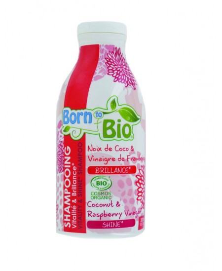 Born To Bio - Shampooing Vitalité Brillance - Noix de Coco & Framboise - 300 Ml Born To Bio - Shampooing Vitalité Brillance - Noix de Coco & Framboise - 300 Ml