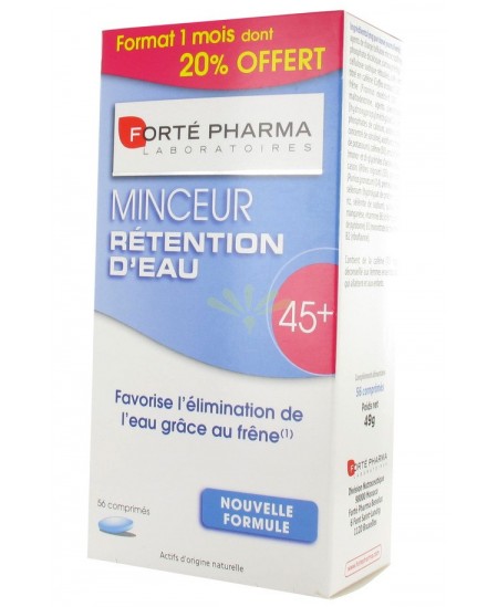 Forté Pharma - Minceur Rétention D'eau 45+ - 56 Comprimés Forté Pharma - Minceur Rétention D'eau 45+ - 56 Comprimés