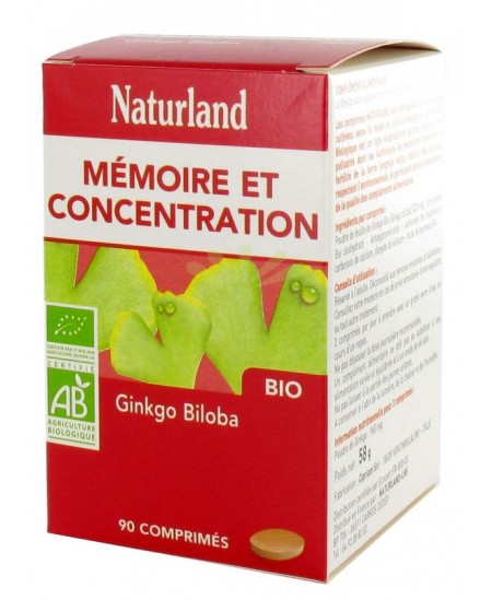 Naturland - Ginkgo Biloba Bio - Comprimés Naturland - Ginkgo Biloba Bio - Comprimés