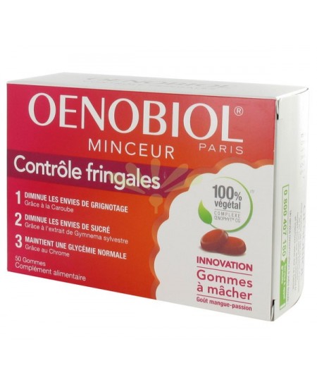 Oenobiol - Minceur Contrôle Fringales - 50 Gommes Oenobiol - Minceur Contrôle Fringales - 50 Gommes