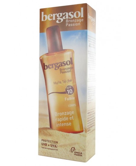 Omega Pharma - Bergasol - Huile Sèche Bronzage - SPF 10 - Spray 125 Ml Omega Pharma - Bergasol - Huile Sèche Bronzage - SPF 10 - Spray 125 Ml