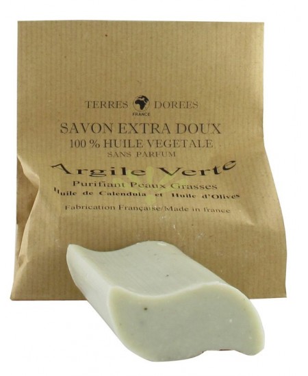 Terres Dorées - Savon Argile Verte Extra Doux Surgras - 100 Gr Terres Dorées - Savon Argile Verte Extra Doux Surgras - 100 Gr