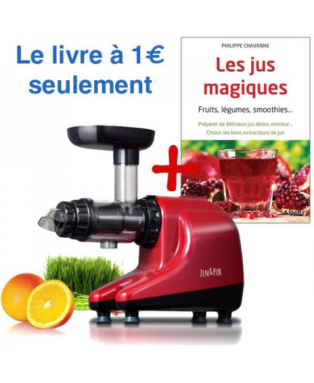 Pack extracteur de jus Vital Juicer 3 + Le livre les jus magiques Pack extracteur de jus Vital Juicer 3 + Le livre les jus magiques