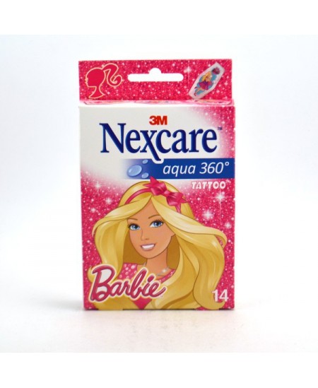 3M Nexcare - Pansements Barbie Aqua 360 Tattoo - 14 Pièces 3M Nexcare - Pansements Barbie Aqua 360 Tattoo - 14 Pièces