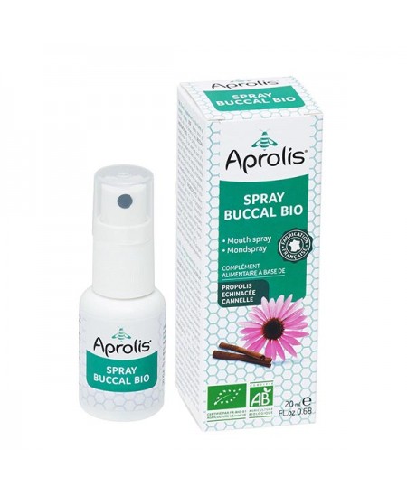 Aprolis - Spray Buccal Bio - Propolis, echinacée & huiles essentielles Aprolis - Spray Buccal Bio - Propolis, echinacée & huiles essentielles