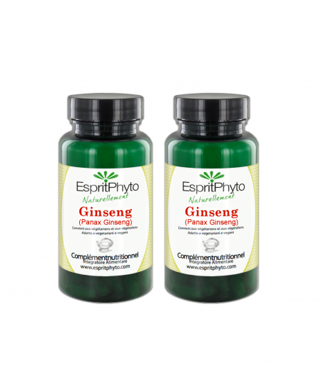 EspritPhyto - Ginseng - Cure de 3 mois (2 boîtes de 90 gélules) EspritPhyto - Ginseng - Cure de 3 mois (2 boîtes de 90 gélules)