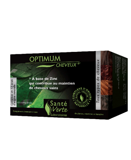 Santé Verte - Optimum Cheveux - 60 Comprimés Santé Verte - Optimum Cheveux - 60 Comprimés