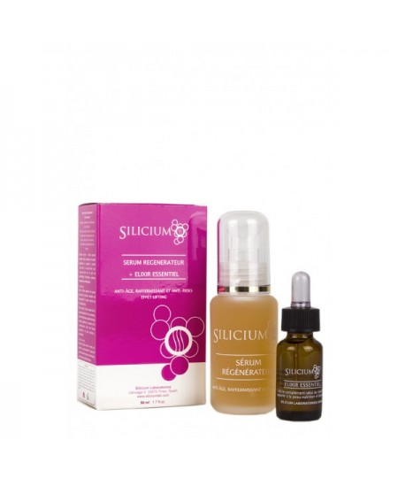 Sérum 50 ml anti âge et anti rides et élixir essentiel 20 ml - Silicium Sérum 50 ml anti âge et anti rides et élixir essentiel 20 ml - Silicium