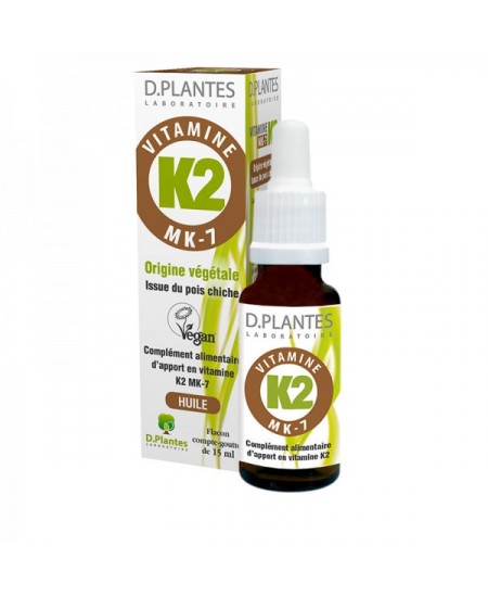 D. Plantes - Vitamine K2 Huile - flacon 15 ml D. Plantes - Vitamine K2 Huile - flacon 15 ml