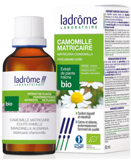 Ladrôme - Extrait de plante fraîche bio - Camomille matricaire Ladrôme - Extrait de plante fraîche bio - Camomille matricaire