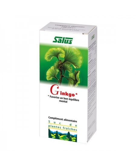 Salus - Suc de plantes Bio ginkgo - flacon 200 ml Salus - Suc de plantes Bio ginkgo - flacon 200 ml