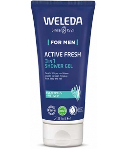 Weleda gel douche 3 en 1 Active Fresh 200ml énergisant revitalisant Espritphyto