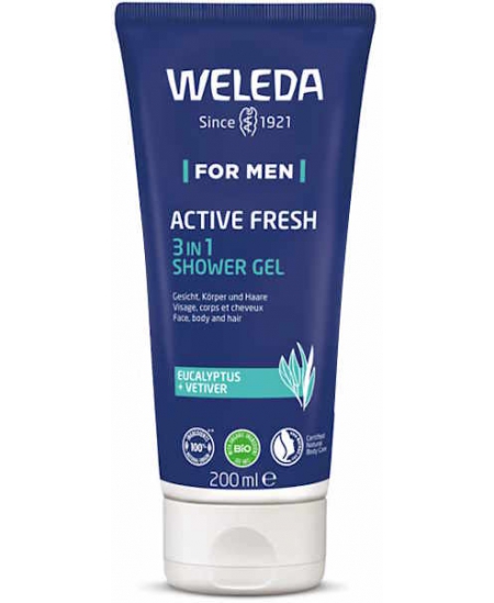 Weleda gel douche 3 en 1 Active Fresh 200ml énergisant revitalisant Espritphyto Weleda gel douche 3 en 1 Active Fresh 200ml énergisant revitalisant Espritphyto