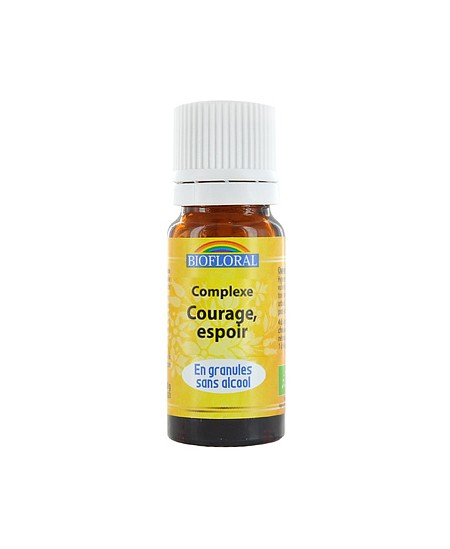 Biofloral - Complexe floral n°4 Courage Espoir en granules sans alcool - 10 gr Biofloral - Complexe floral n°4 Courage Espoir en granules sans alcool - 10 gr