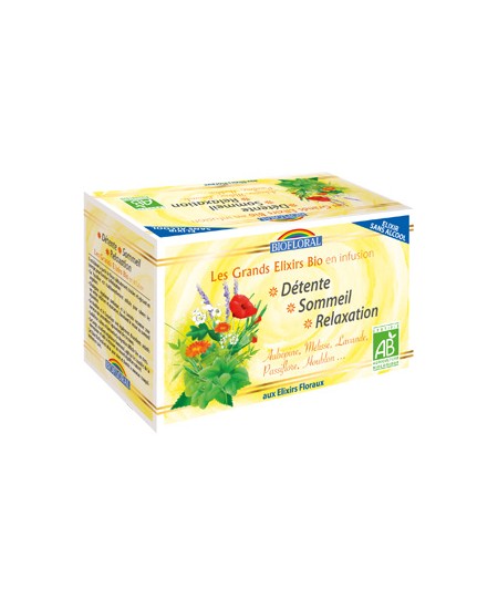 Biofloral - Infusion Elixir Détente Sommeil Relaxation - 20 sachets Biofloral - Infusion Elixir Détente Sommeil Relaxation - 20 sachets