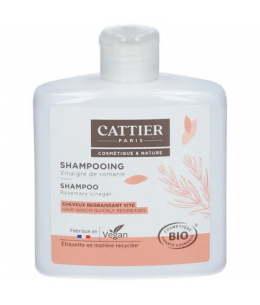 Shampoing au vinaigre de romarin cheveux gras - 250 ml - Cattier contre les racines grasses Espritphyto