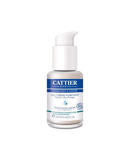 Cattier - Gel crème purifiant à la menthe peau jeune - 50 ml Cattier - Gel crème purifiant à la menthe peau jeune - 50 ml
