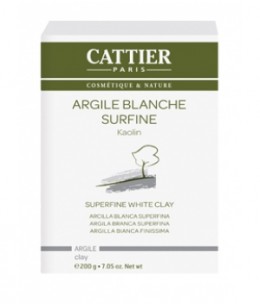 Argile Blanche Surfine Kaolin  200 gr Cattier contre les irritations Espritphyto