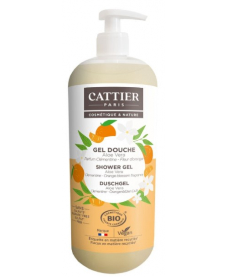 Cattier - Gel douche sans sulfate parfum Clémentine Fleur d'oranger - 1 L Gel douche relaxant Espritphyto Cattier - Gel douche sans sulfate parfum Clémentine Fleur d'oranger - 1 L Gel douche relaxant Espritphyto