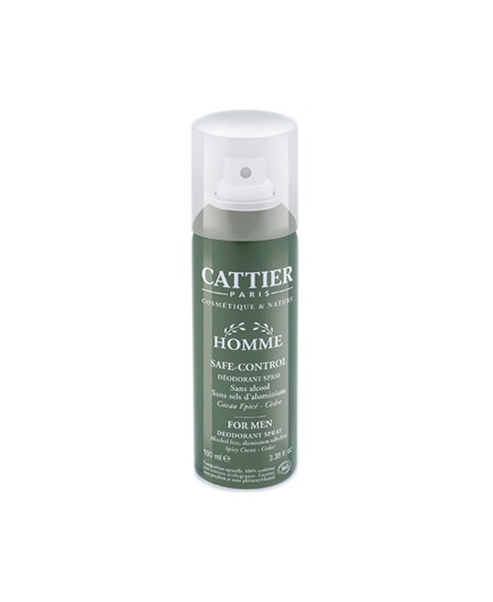 Cattier - Déodorant Spray Safe Control Cacao épicé Cèdre - 100 ml Cattier - Déodorant Spray Safe Control Cacao épicé Cèdre - 100 ml