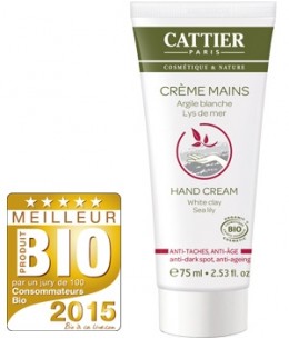 Cattier - Crème Mains anti taches et anti âge Argile blanche Lys de mer - 75 ml