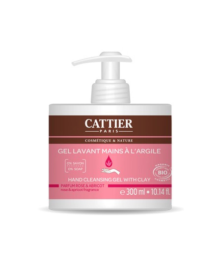 Cattier - Gel lavant mains à l'argile Parfum Rose et Abricot sans savon - 300 ml Cattier - Gel lavant mains à l'argile Parfum Rose et Abricot sans savon - 300 ml