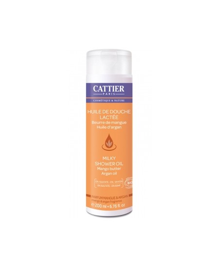 Cattier - Huile de douche lactée Parfum Mangue et Argan - 200 ml Cattier - Huile de douche lactée Parfum Mangue et Argan - 200 ml