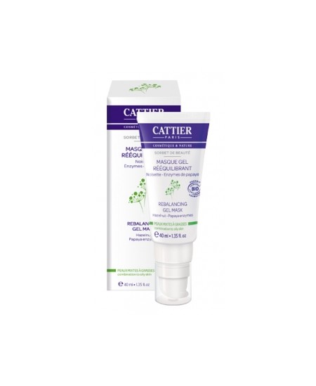 Cattier - Masque Gel rééquilibrant Sorbet de Beauté Noisette Papaye - 40 ml Cattier - Masque Gel rééquilibrant Sorbet de Beauté Noisette Papaye - 40 ml