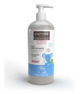 Cattier - Eau nettoyante visage et corps sans rinçage bébé 500ml - 500 ml