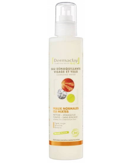 Dermaclay - Eau démaquillante visage et yeux Peau normale à mixte 200 ml Vigne rouge - 200 ml - Dermaclay Dermaclay - Eau démaquillante visage et yeux Peau normale à mixte 200 ml Vigne rouge - 200 ml - Dermaclay