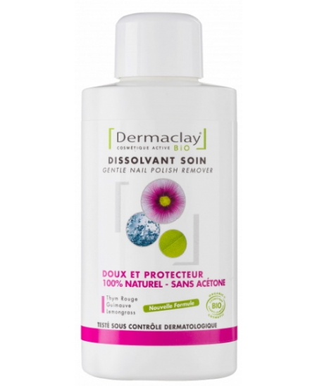 Dermaclay - Dissolvant Doux Thym rouge, guimauve, lemongrass - 100 ml Dermaclay - Dissolvant Doux Thym rouge, guimauve, lemongrass - 100 ml