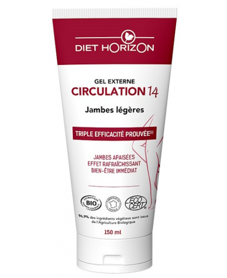 Circulation 14 Gel Externe Bio Tube - 150 ml - Diet Horizon gel circulation bio Espritphyto Circulation 14 Gel Externe Bio Tube - 150 ml - Diet Horizon gel circulation bio Espritphyto