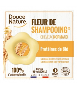 Douce Nature - Fleur de Shampooing solide cheveux normaux Sauge Argile jaune - 85 gr