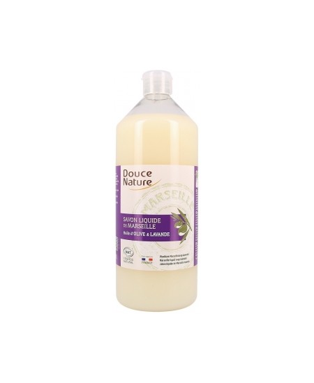 Douce Nature - Recharge Savon de Marseille liquide Olive et Lavande - 1 litre Douce Nature - Recharge Savon de Marseille liquide Olive et Lavande - 1 litre