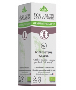 Equi - Nutri - Système Osseux No 09 Bio Flacon compte gouttes 30ml calcium mieux assimilé Espritphyto