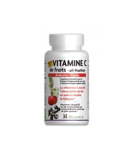 Holistica - Vitamine C de Fruits - 60 comprimés Holistica - Vitamine C de Fruits - 60 comprimés