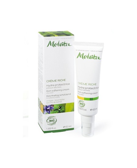 Melvita - Crème riche hydra protectrice aux huiles d'Onagre et Bourrache - 50 ml Melvita - Crème riche hydra protectrice aux huiles d'Onagre et Bourrache - 50 ml