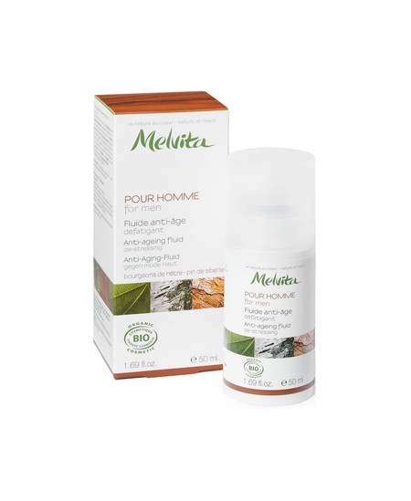 Melvita - Fluide anti âge Homme Bourgeon Hêtre et Pin de Sibérie - 50 ml Melvita - Fluide anti âge Homme Bourgeon Hêtre et Pin de Sibérie - 50 ml