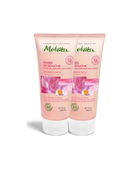 Melvita - Duo Rosée de Douche Pluie de pétales de roses - 2x200 ml Melvita - Duo Rosée de Douche Pluie de pétales de roses - 2x200 ml
