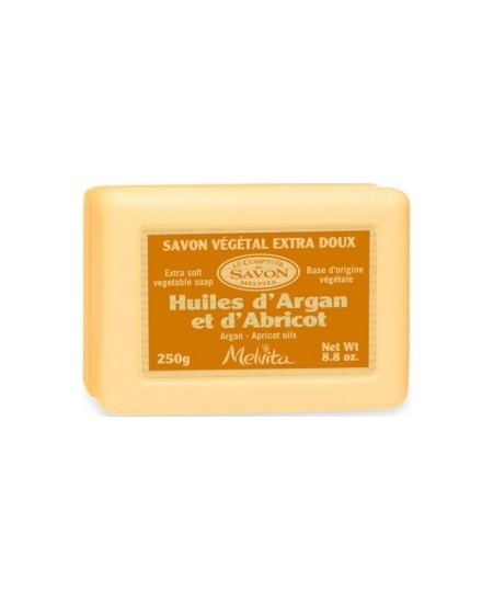 Melvita - Savon végétal Huiles d'Argan et Abricot - 250 gr Melvita - Savon végétal Huiles d'Argan et Abricot - 250 gr