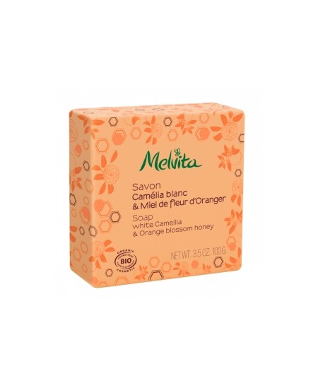 Melvita - Savon Camélia et fleur d'oranger - 100 gr Melvita - Savon Camélia et fleur d'oranger - 100 gr