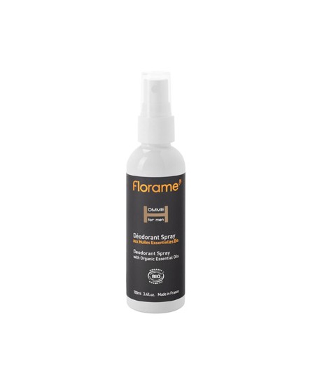 Florame - Déodorant spray Homme aux HE de Palmarosa et Tea Tree - 100 ml