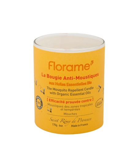 Florame - Bougie anti moustiques et mouches - 170 gr Florame - Bougie anti moustiques et mouches - 170 gr